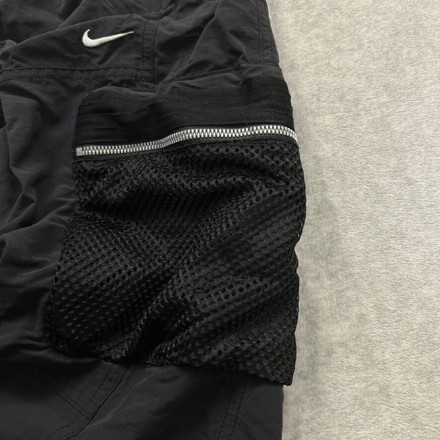 【格安送料】新品未使用 NIKE Mサイズ ナイキ カーゴパンツ ナイロン ブラック 黒 メッシュ ボトムス ジョガーパンツ JUST DO IT. JDI