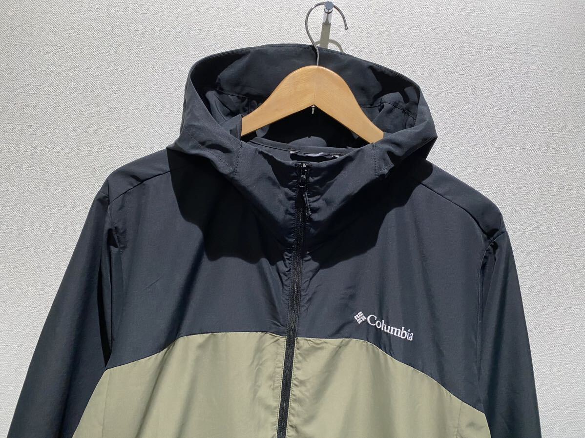 ★ 24SS コロンビア COLUMBIA マウンテンパーカー XE8478 Clearmont Jacket クリアモントジャケット カーキ×黒 sizeL 新品未使用タグ付_画像3