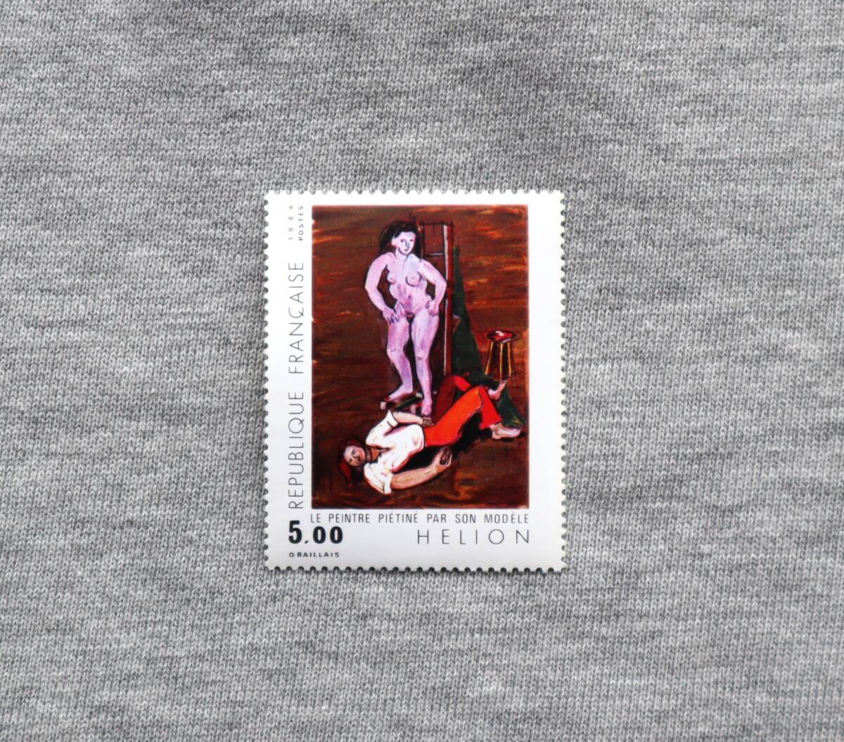 E53 France 1984 year fine art stamp Aerio n[ model ... attaching ... painter ] 1 kind single one-side stamp 1 sheets 