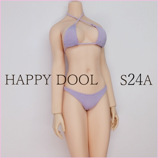 TBLeague 【Happy Doll】S24A ライトパープル色 クロスビキニ セット 1/6 Phicen ファイセン_画像1