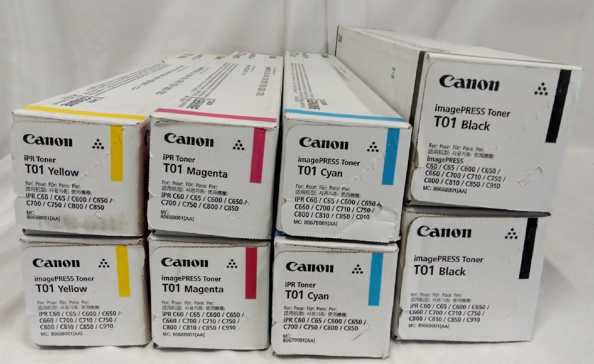 【埼玉発】☆純正未使用品☆【Canon】トナー　imagePRESS Toner T01　★4色×2セット★　(8-2627)_画像1