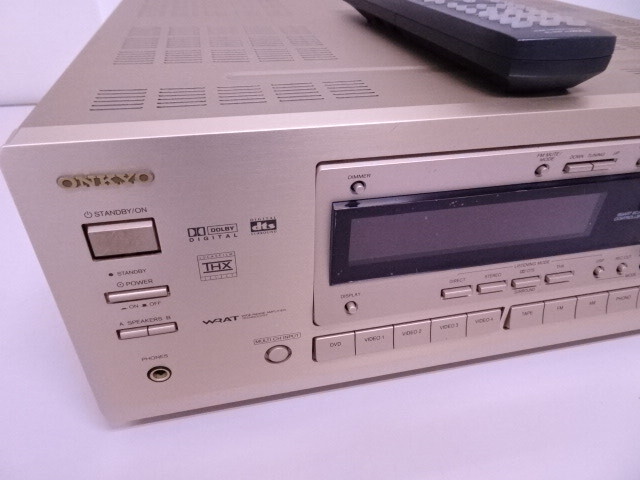 ONKYO オンキョー AVアンプ TX-DS777 AVレシーバー リモコン付き 中古 通電確認のみの画像2