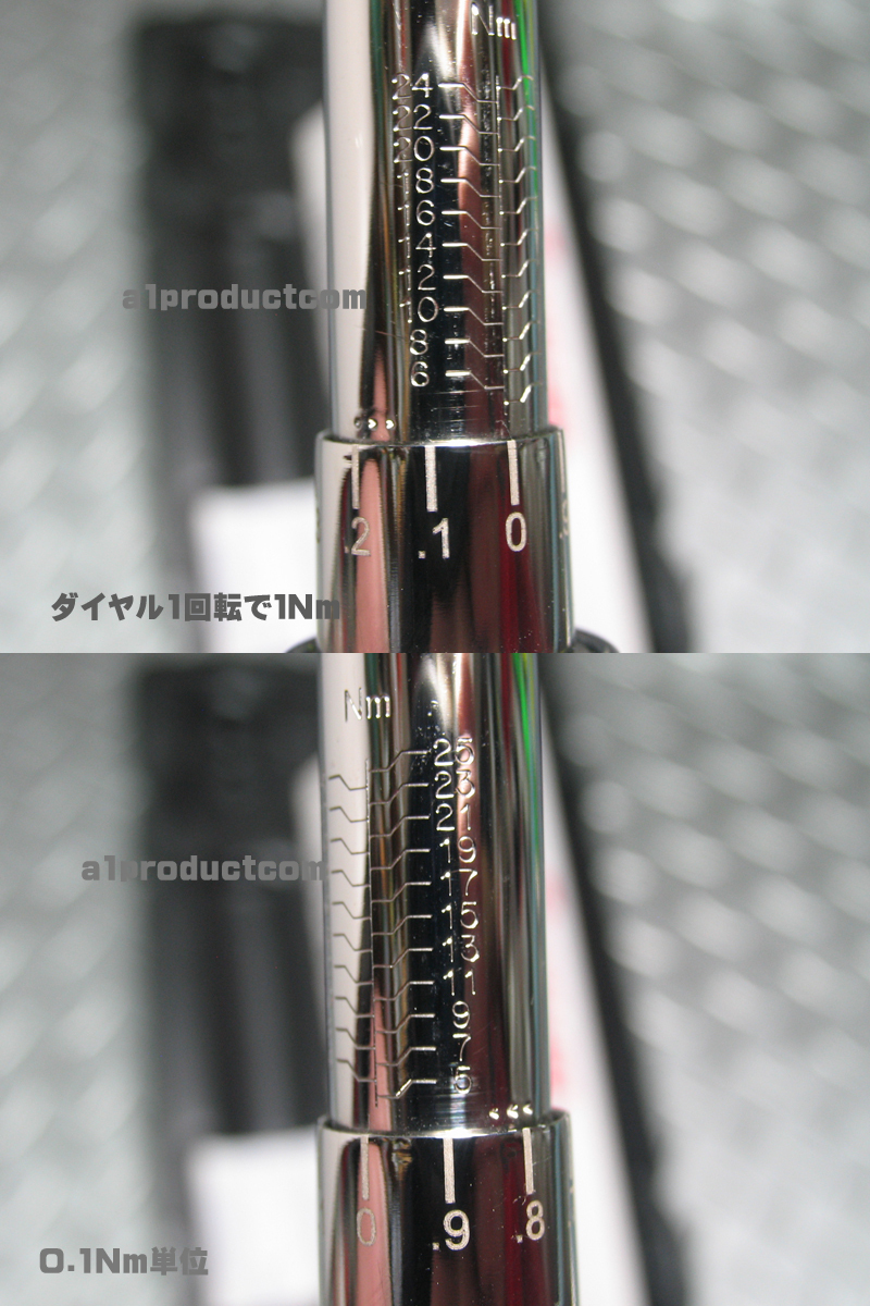 スナップオン Snap-on 差込角1/4(6.5mm) クリックタイプ トルクレンチ 測定レンジ(5~25 Nm) QD1RN25B 新品の画像3