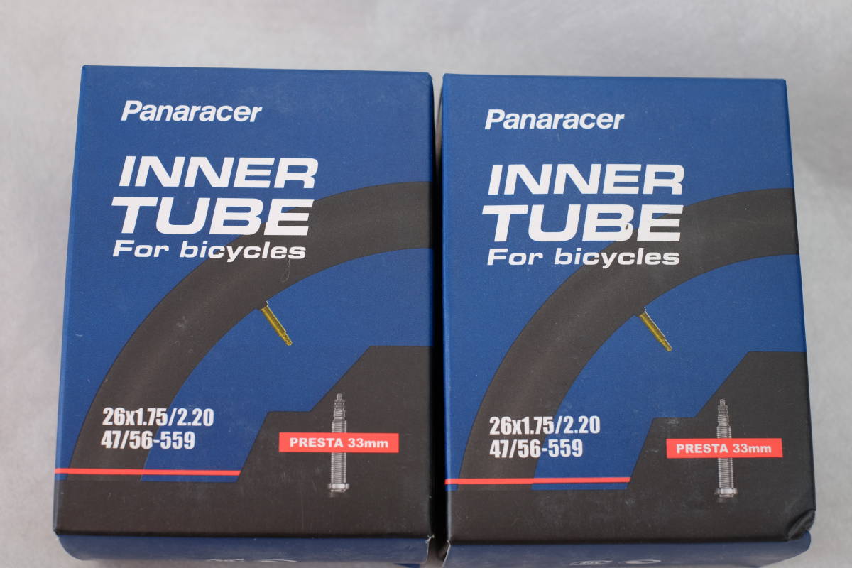 パナレーサー 2本 26x1.75-2.2 仏式 33mm チューブ panaracer 未使用の画像1