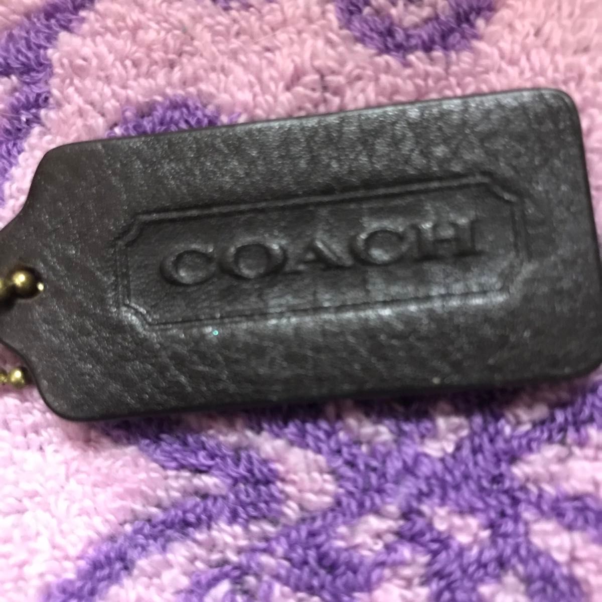 COACH 牛革タグ レザー コーチ キーホルダー チャーム