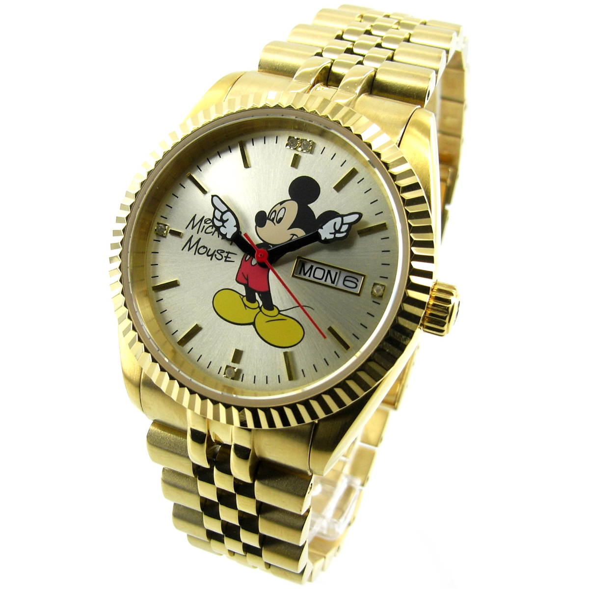 ディズニー 腕時計 ミッキーマウス ラグジュアリータイプ mk-goldの画像1