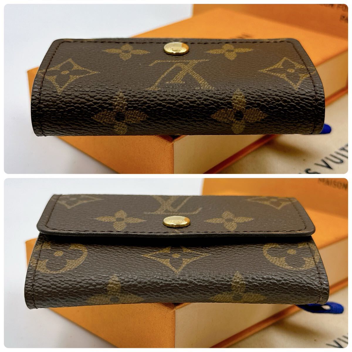 2713【未使用に近い極美品】LOUIS VUITTON ルイヴィトン モノグラム ポルトモネ プラ コインケース 小銭入れ ウォレット M61930/MI0051の画像5