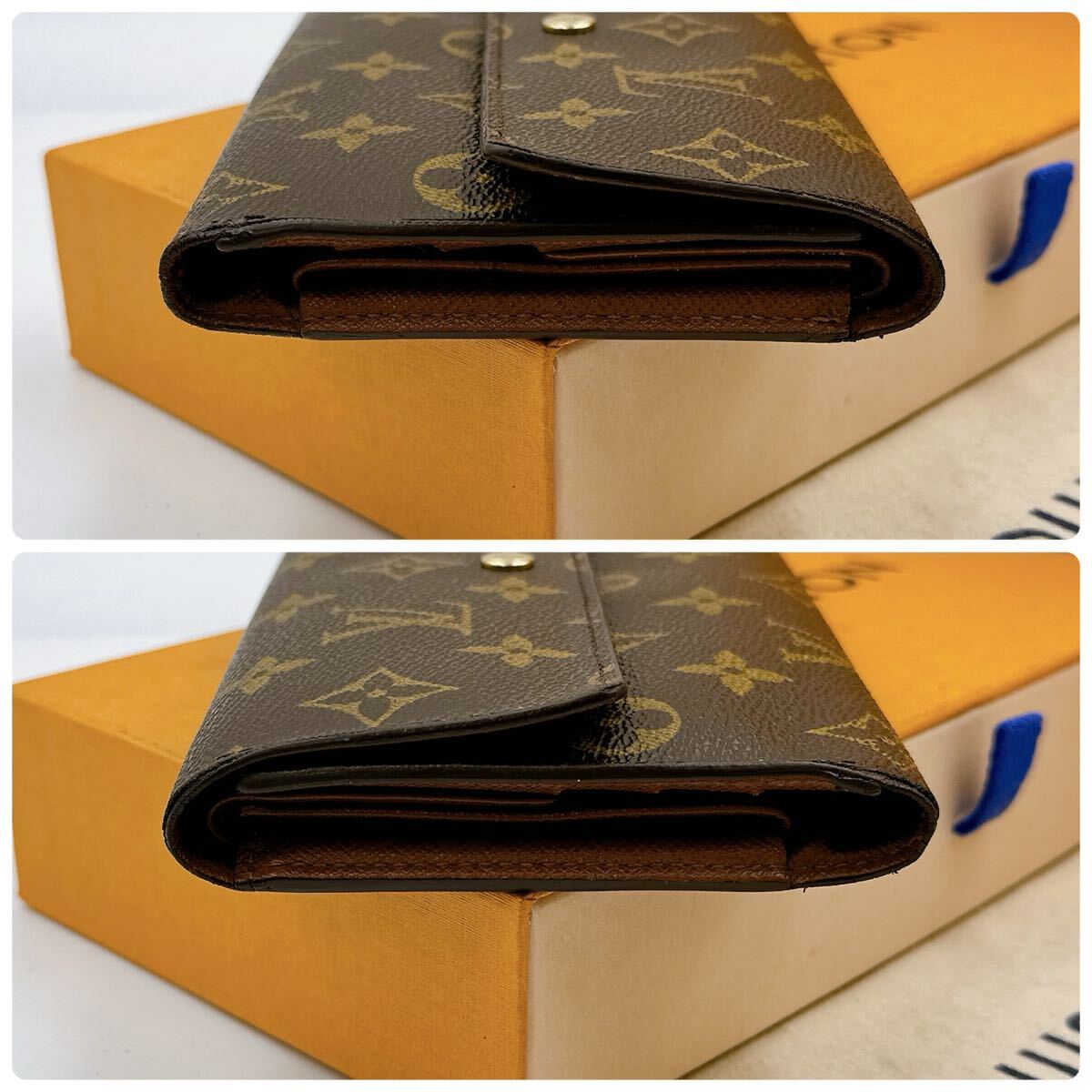 2758【美品】LOUIS VUITTON ルイヴィトン モノグラム ポルトトレゾール インターナショナル 三つ折り財布 長財布 ウォレット M61215/MB0013