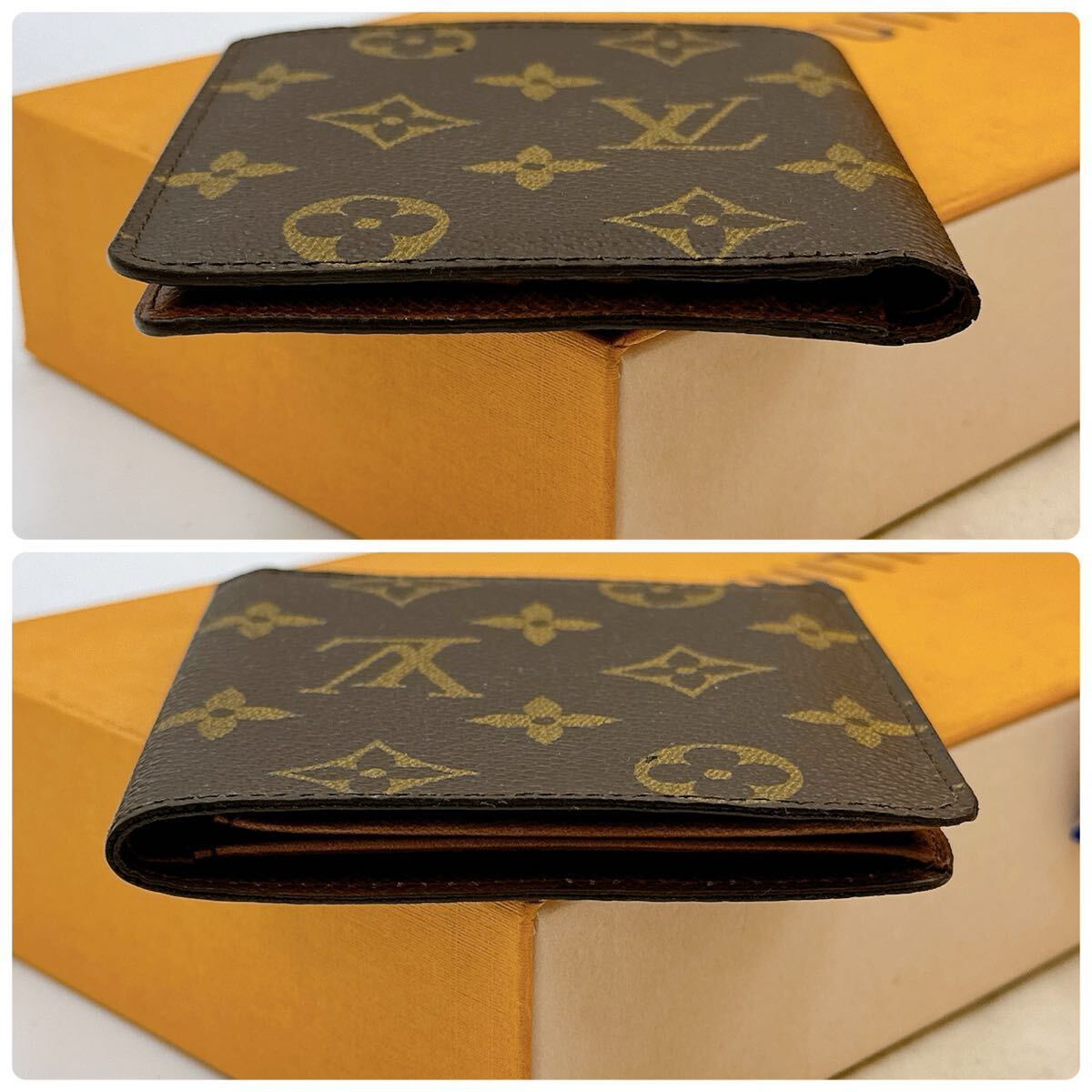 2765【ほぼ極美品】LOUIS VUITTON ルイヴィトン モノグラム ポルトビエ6 カルトクレディ 二つ折り財布 札入れ ウォレット M60929/882AN