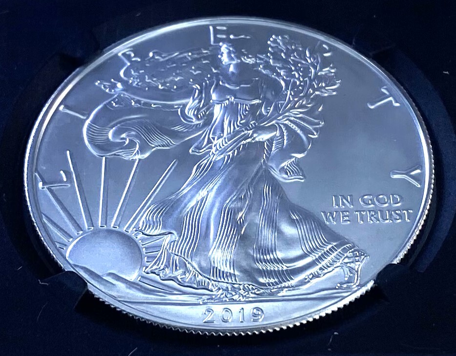 【最高鑑定】 2019年(W) シルバーイーグル Eagle 1ドル アメリカ 銀貨 NGC MS70 ファーストデイオブイシュー ウェストポイント造幣局_画像8