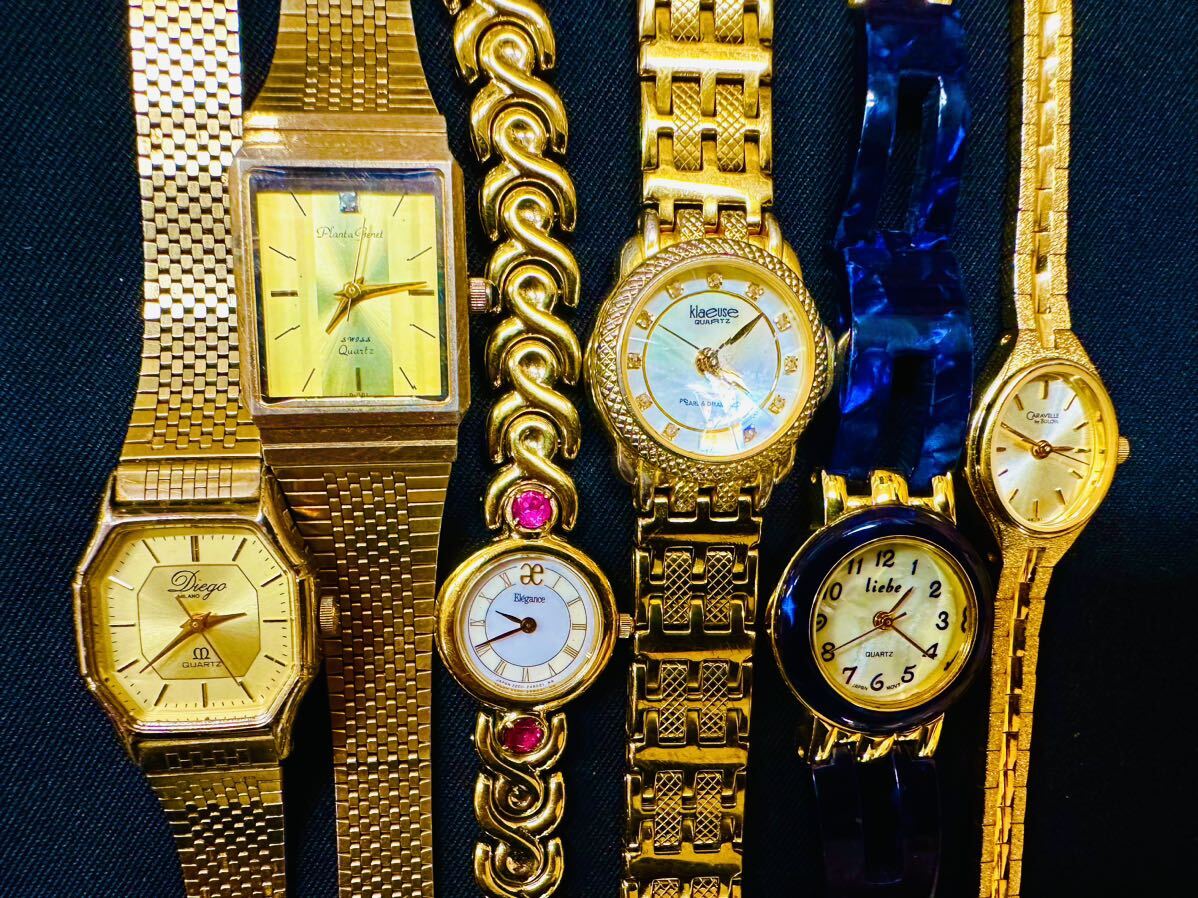 ゴールドカラーのみ 腕時計 150本 大量 SEIKO ACCUTRON ELGIN Courreges CITIZEN TRUSSARDI MICHAEL KORS RICOH 等まとめてセットF173の画像7