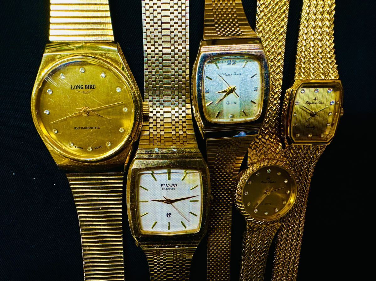 ゴールドカラーのみ 腕時計 150本 大量 BULOVA SEIKO ELGIN CITIZEN KOOKAI RICOH ELLE klaeuse GUESS WALTHAM 等まとめてセットF174の画像5