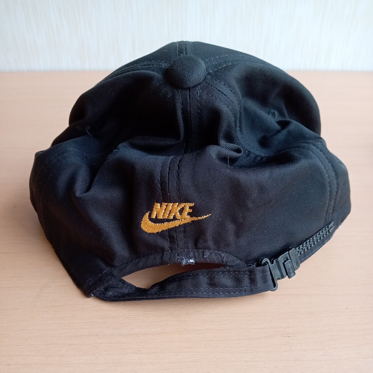 244-35 NIKE JORDAN CAP (56M) ロゴ 黒 当時物の画像3