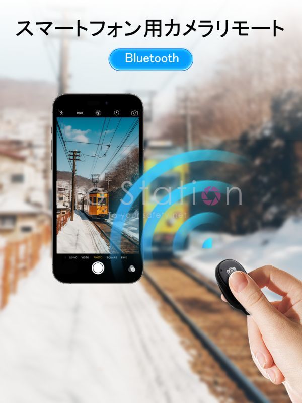 Bluetooth リモコンシャッター スマートフォン用 カメラリモコン ワイヤレス リモートコントロール「ZOMEI-BTCTRL.D」_画像2