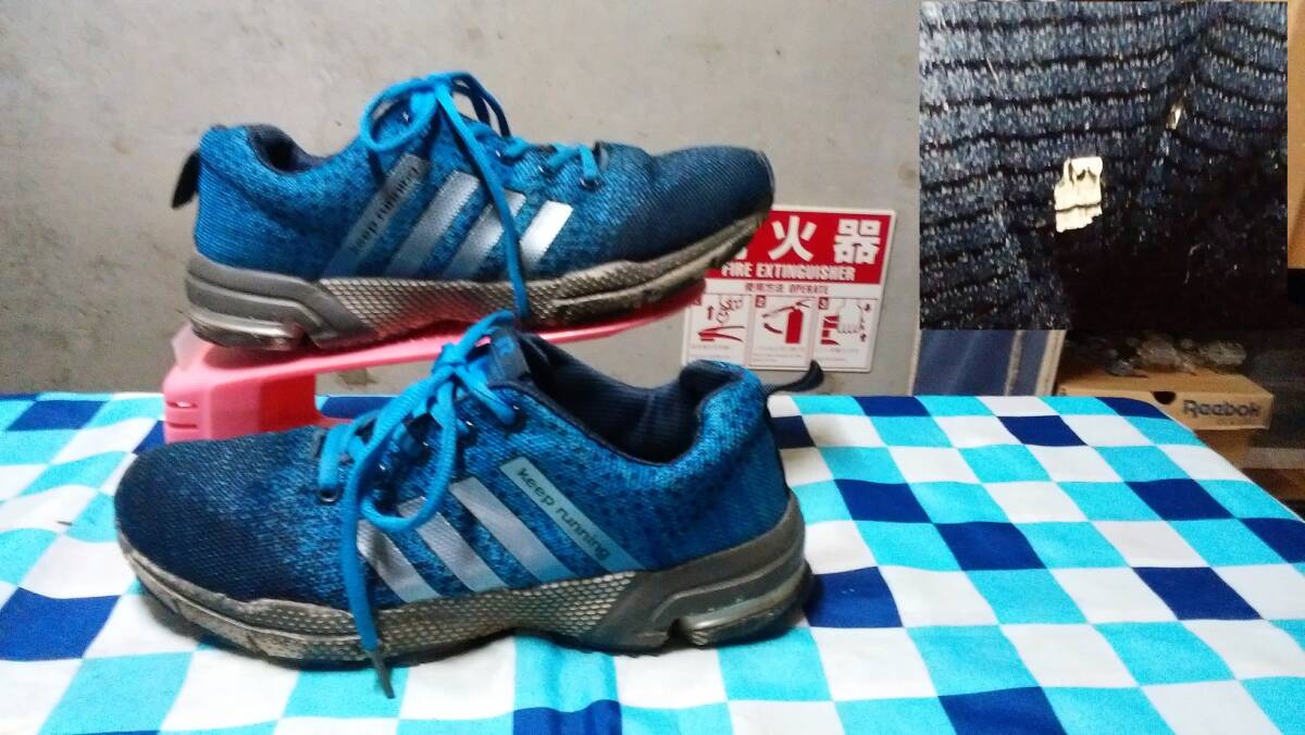 adidas Keep running タグ切れ（アウトソール29㎝）ブルー　アディダス難あり_画像1