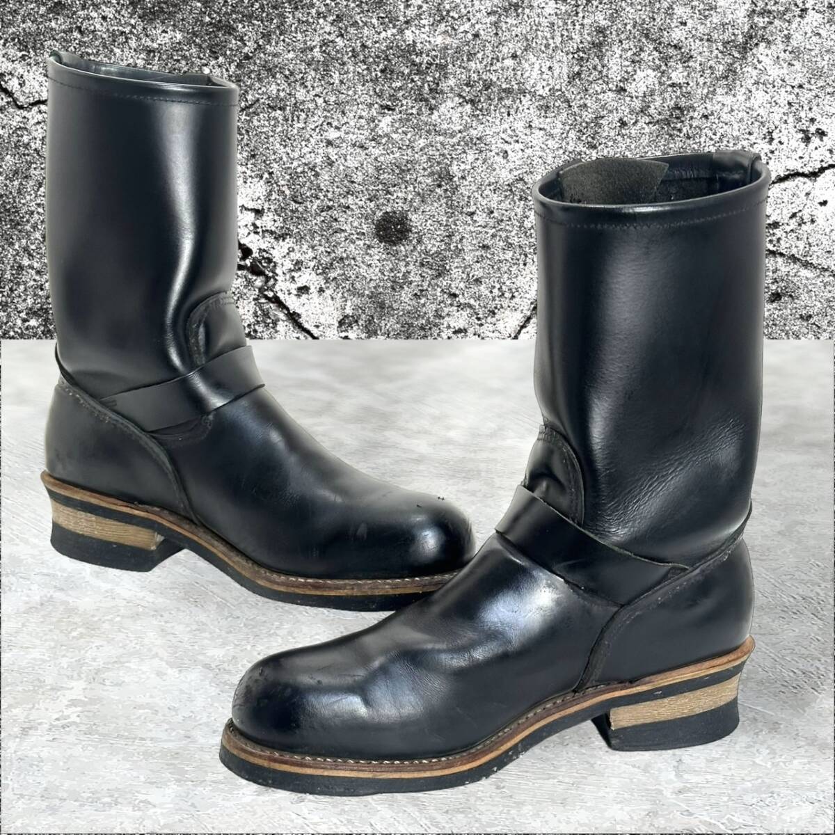 ☆人気モデル☆RED WING 2268 エンジニアブーツ レッドウィング 2006年8月 黒 ブラック レッドウイング ロングブーツ USA メンズ US7.5_画像4