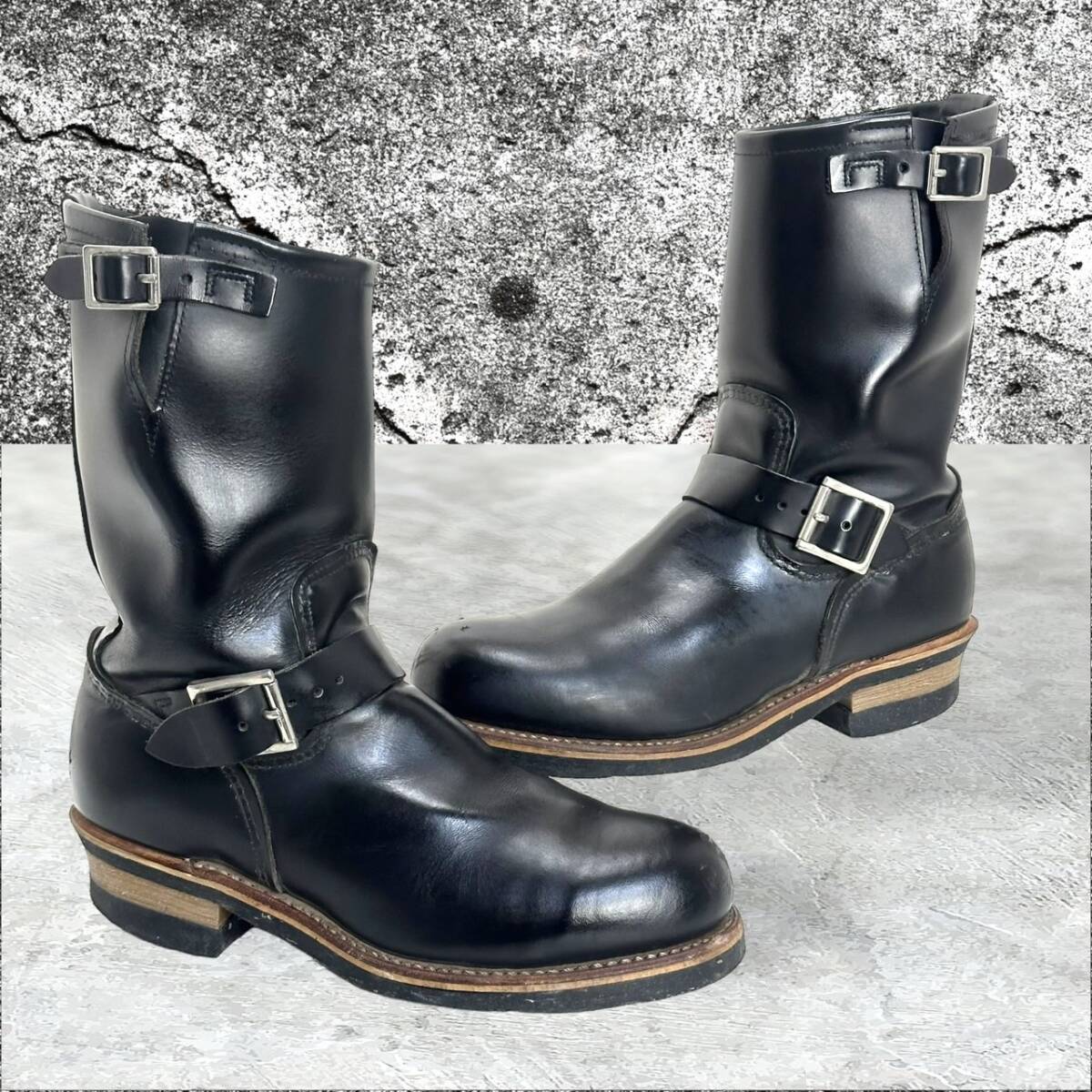 ☆人気モデル☆RED WING 2268 エンジニアブーツ レッドウィング 2006年8月 黒 ブラック レッドウイング ロングブーツ USA メンズ US7.5_画像3