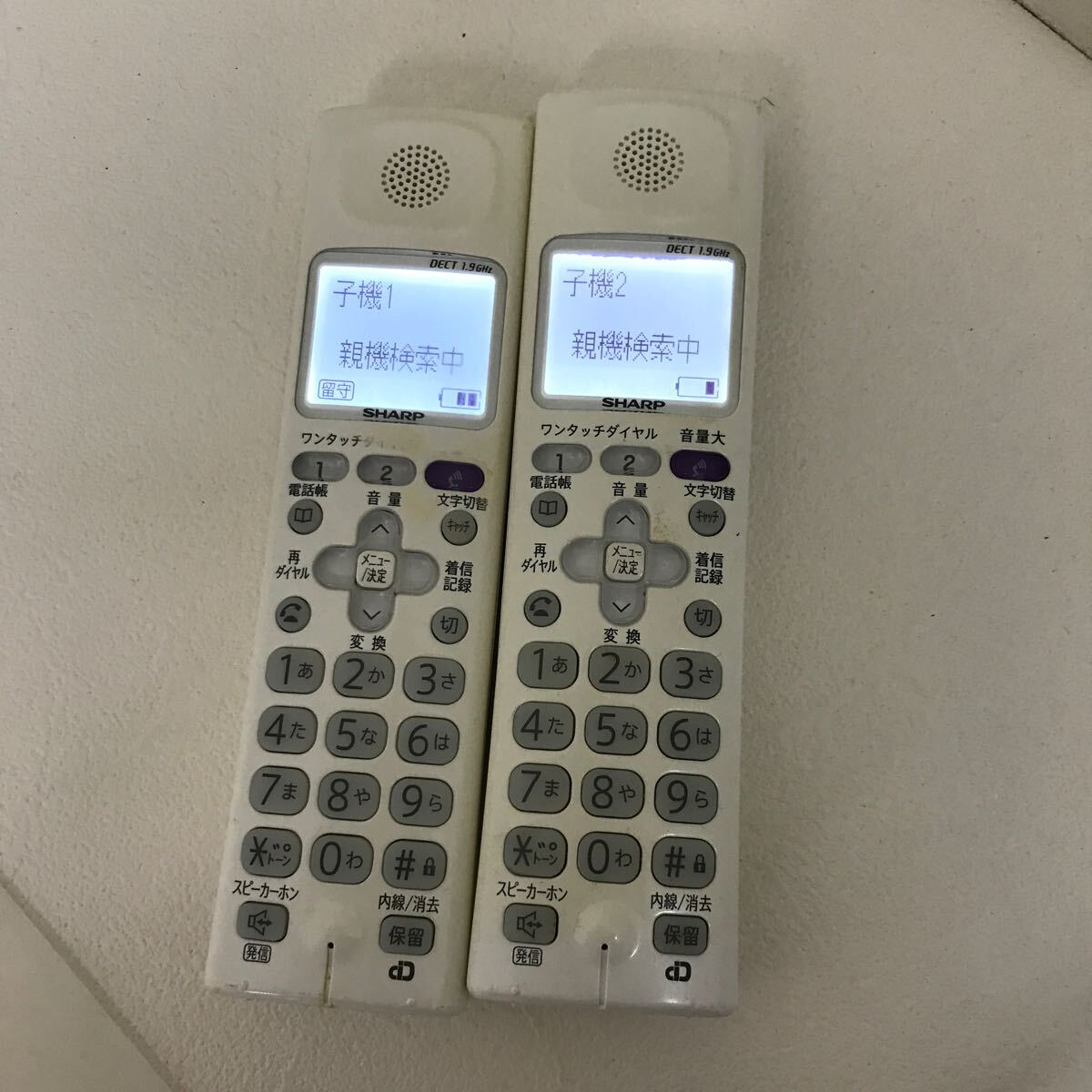 K23 中古 デジタルコードレス増設子機 増設子機 電話機 デジタルコードレス増設子機 ホワイト 通電OK ボタンOKの画像5