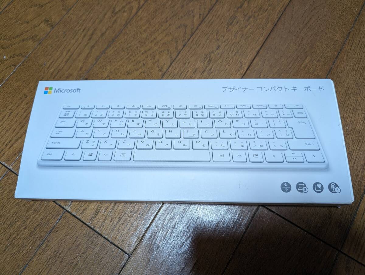 マイクロソフト デザイナー コンパクト キーボード 21Y-00049 3台接続可 Bluetooth ( グレイシア ) Windows Surface 対応の画像1