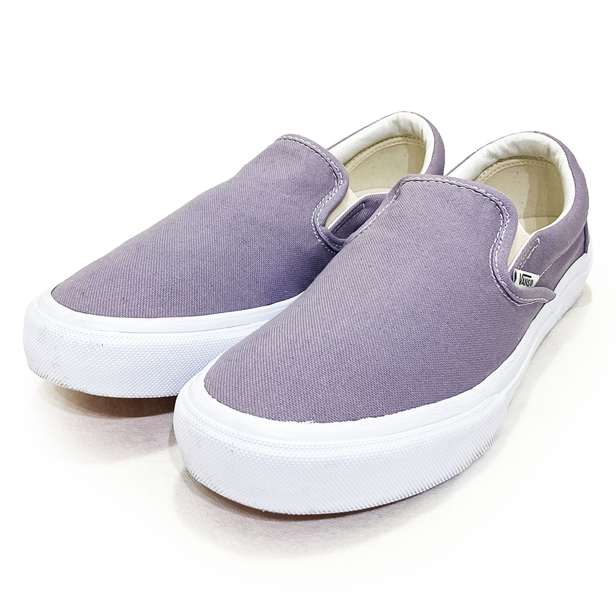 バンズ ヴァンズ スリッポン キャンバス ライトパープル 27.0cm VANS SLIP-ON 正規品 本物 カジュアル シンプル 人気モデル スニーカー_画像1