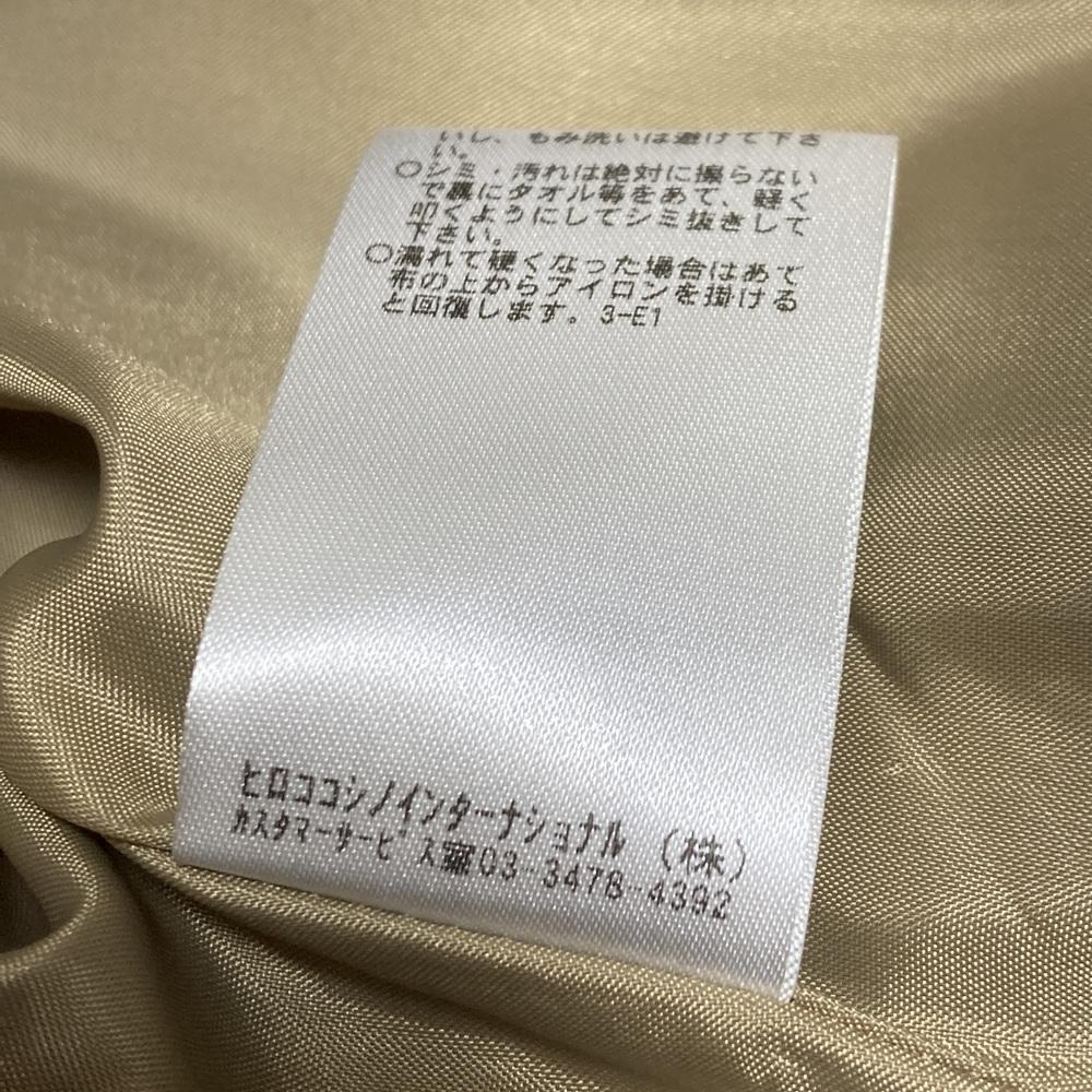 【高級】未使用 タグ付き HIROKO BIS KOSHINO ヒロコビス 膝丈 スカート カジュアル シンプル プリーツ ベージュ サイズ9_画像10