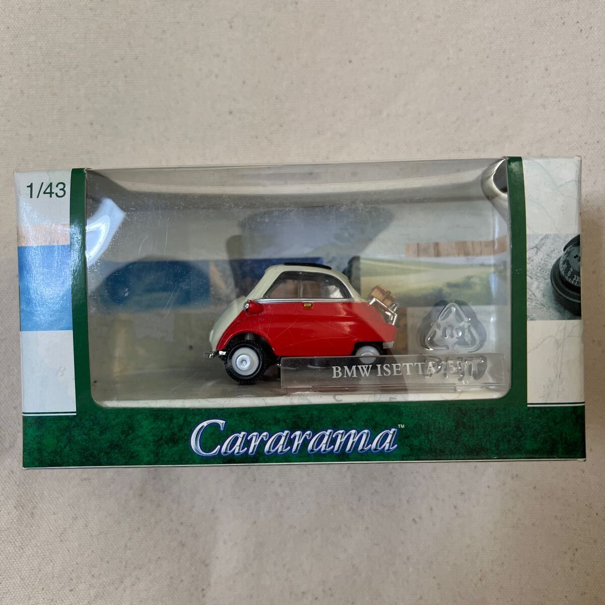 【1000円ミニカー】カララマ Cararama ホンウェル 1/43 BMW イセッタ 250 ISETTA レッド/ホワイト 塗装割れあり_画像1