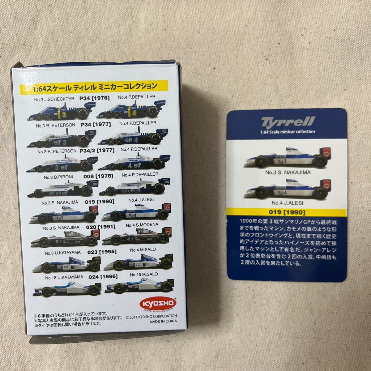 京商 1/64 ティレル 019 フォード No.3 中嶋 悟 F1 タイレル コスワース Tyrrell Cosworth ジャン・アレジ_画像3