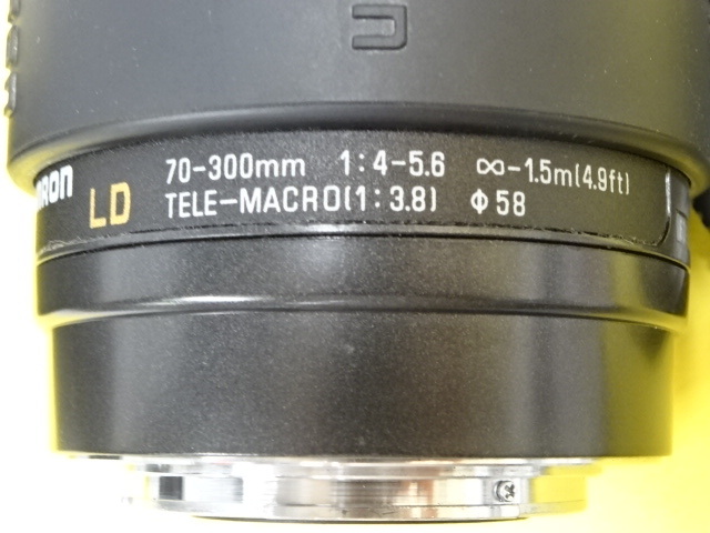 58-100/TAMRONタムロン AF LD 70-300mm TELE-MACRO(1:3.8) Φ58 一眼レフ用カメラレンズ 光学機器 カメラアクセサリー_画像3