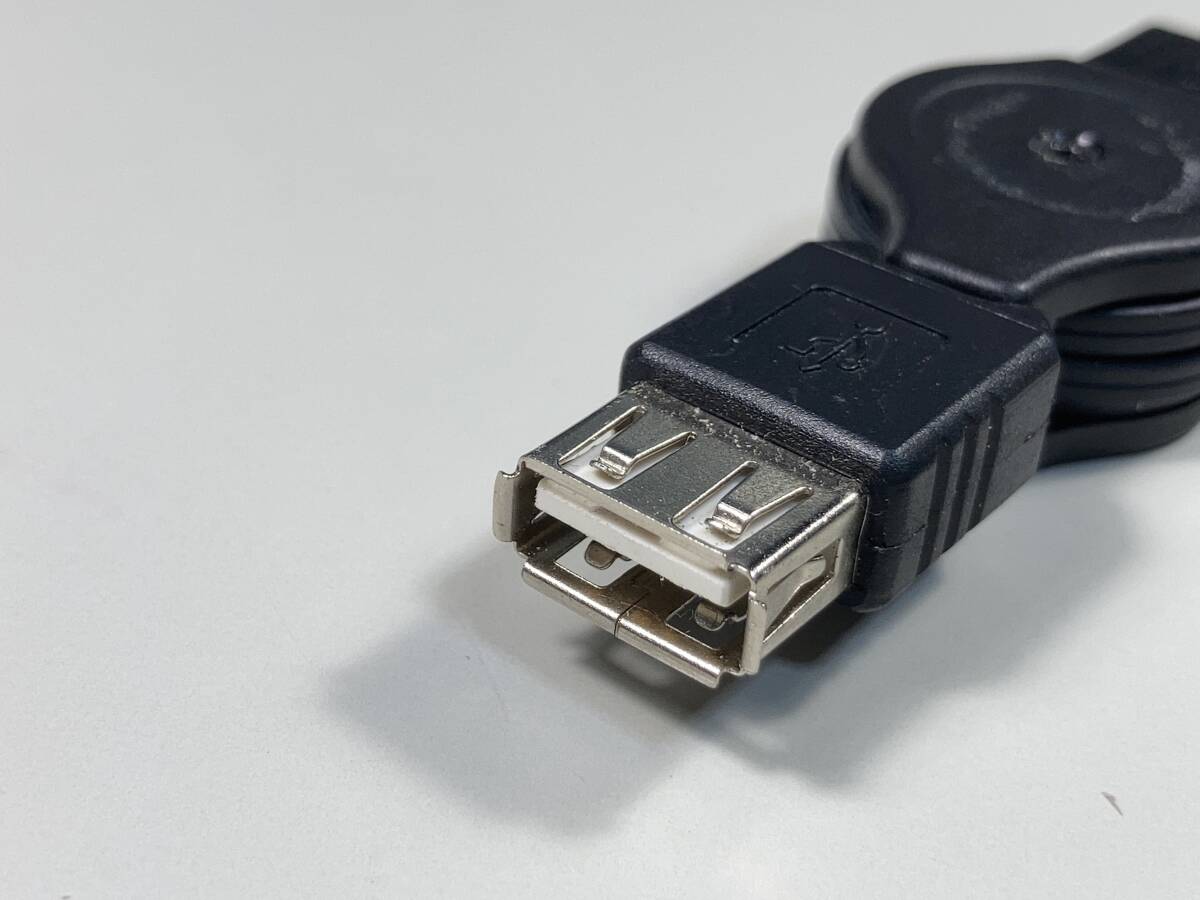 USB延長ケーブル/0.8m/伸縮式/送料140円～/#E5_画像2