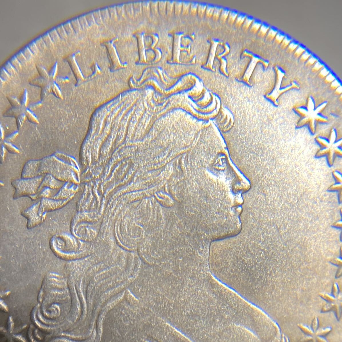 アメリカ古銭　1797年　約22.73g リバティ　大型銀貨　記念硬貨　イーグル　自由の女神　レア_画像3