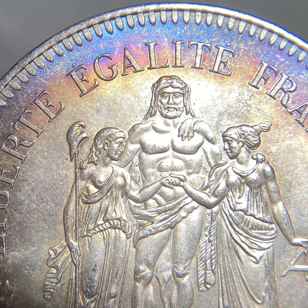 フランス古銭　50フラン銀貨　1976約30.07g硬貨　一円貨幣　コレクション_画像3