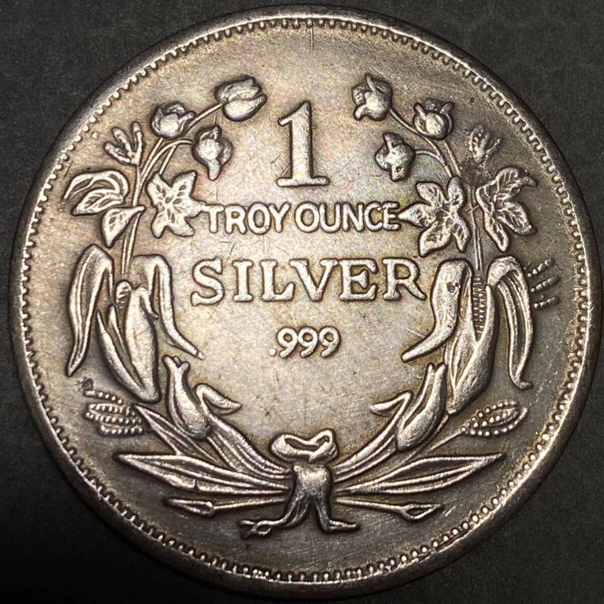 フランス古銭 タテを持つ自由の女神 リバティ銀貨 約23.55g 一円貨幣 硬貨コインの画像2