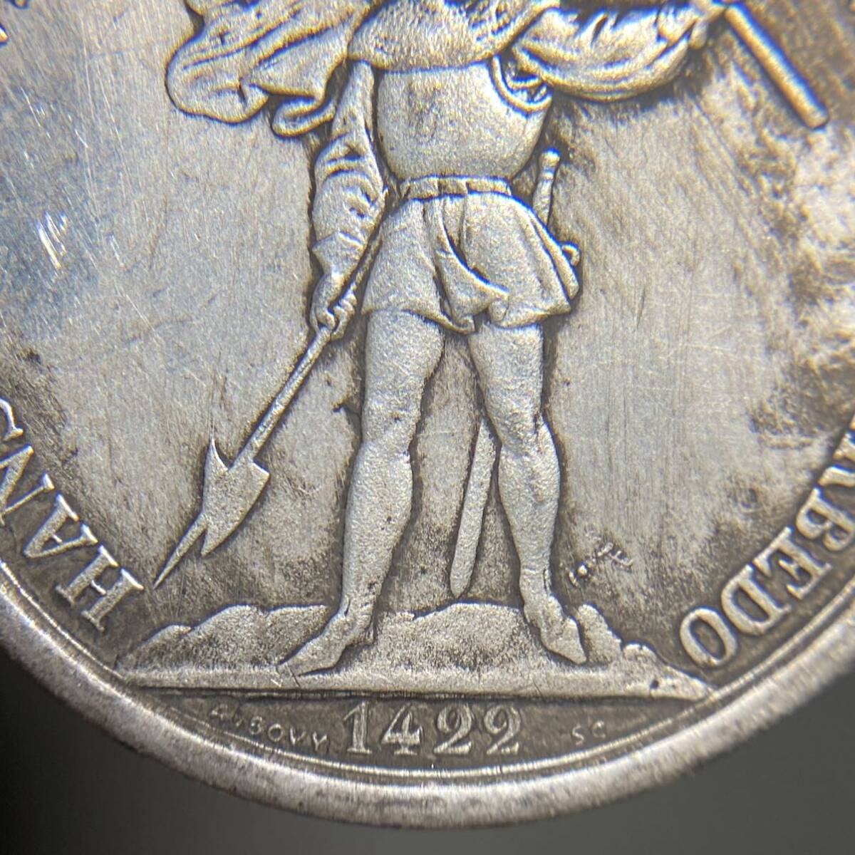 スイス古銭 狩猟祭記念銀貨 約26.80g 1422年銘 5フラン 一円貨幣 硬貨骨董品コインコレクション の画像4