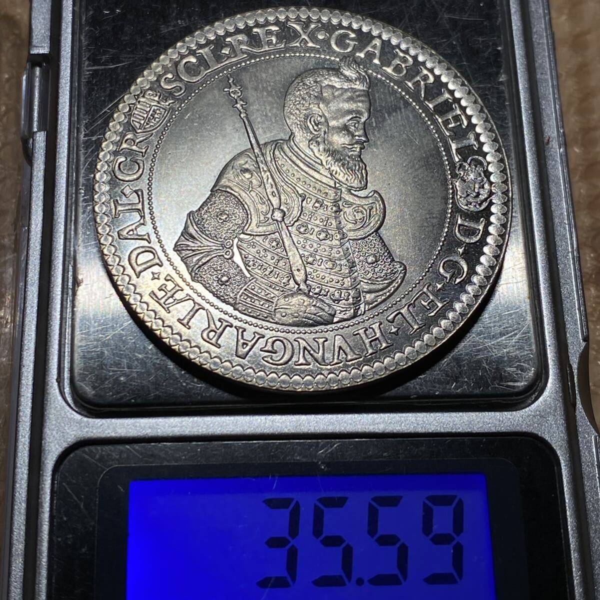 ポーランド古銭 大型銀貨 約35.59g 1621年 一円貨幣 硬貨骨董品コインコレクション の画像8