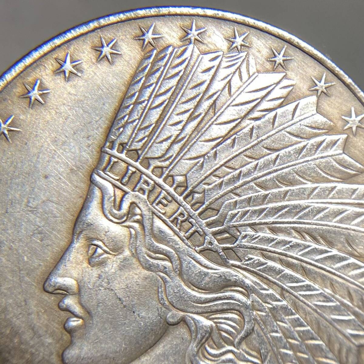 1907 アメリカ ピースダラー 1ドル 銀貨 シルバー 100年の歴史 アンティーク USA$コインモダンの画像3