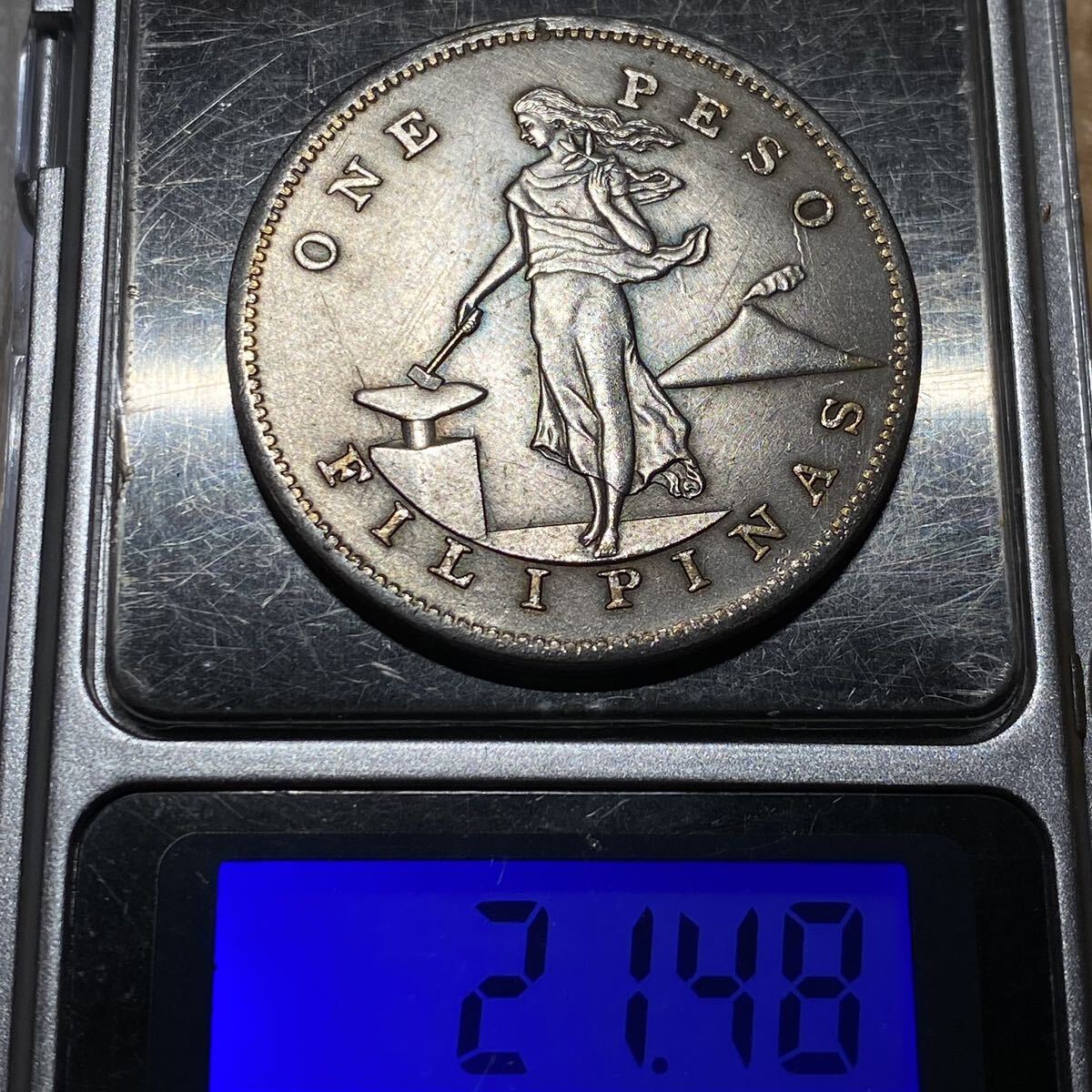 米領フィリピン古銭 約21.48g 1ペソ銀貨 一円貨幣 硬貨骨董品コインコレクション の画像8