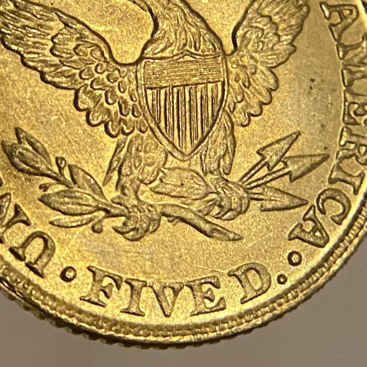 イーグル金貨 自由の女神 アメリカ古銭 約4.08g 1900年 一円貨幣 硬貨骨董品コインコレクションの画像6