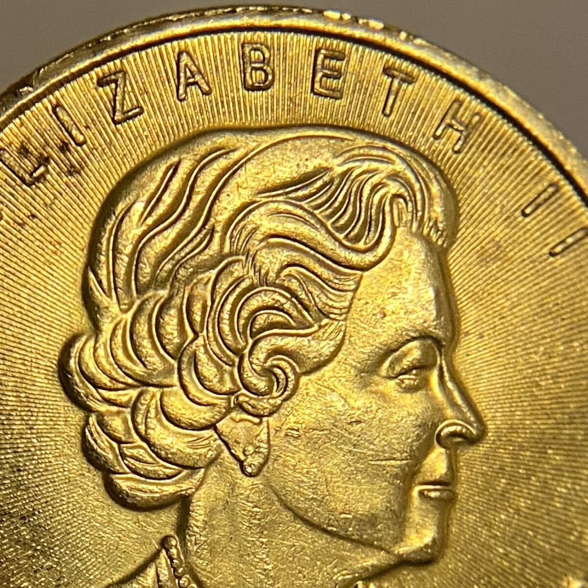 金貨 カナダ古銭 メープル金貨 参考品 約10.28g 2021 一円貨幣 硬貨骨董品コインコレクションの画像5