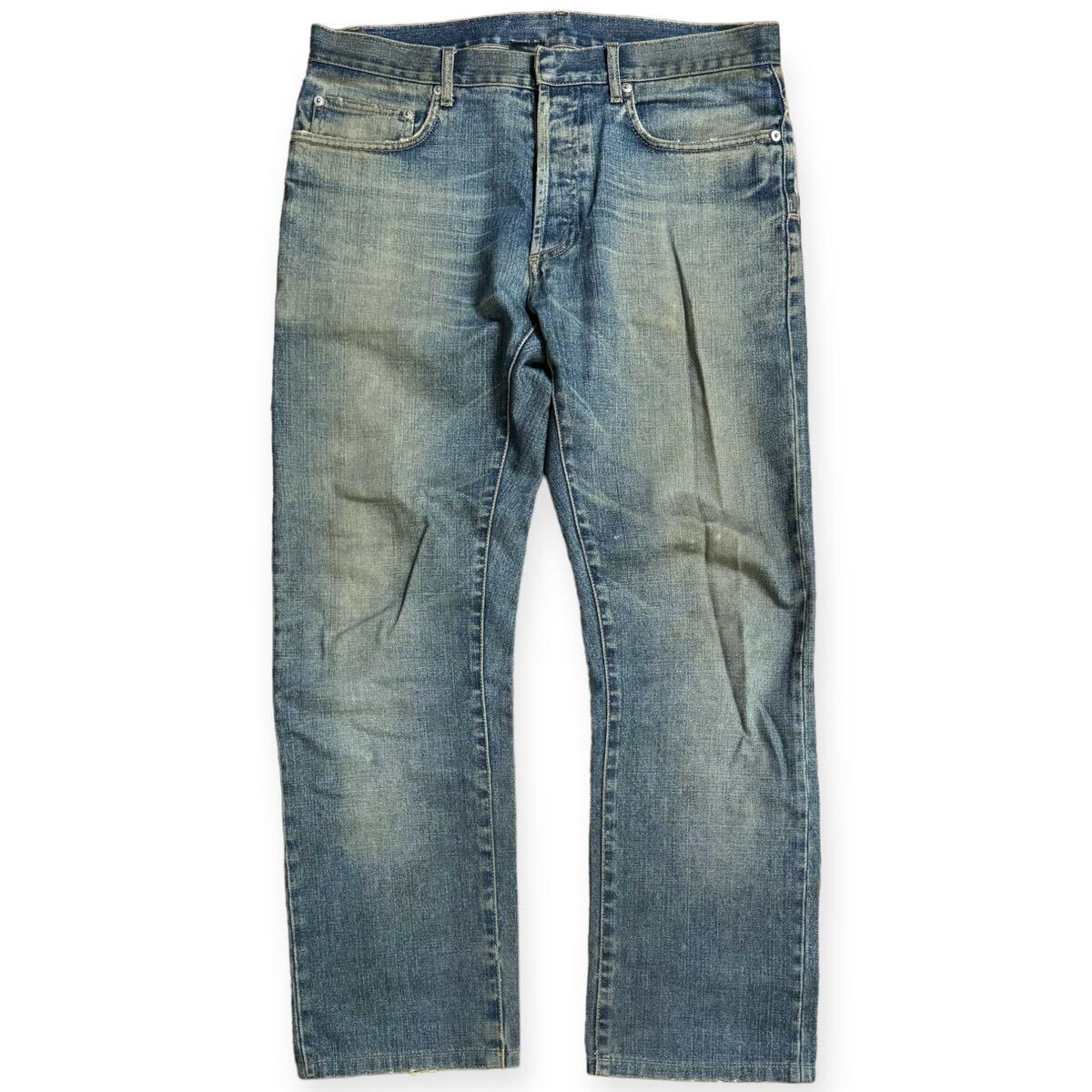 名作 Dior HOMME 04AW VICTIM期 錆加工デニム 32インチ ボタン 名作 Dior HOMME 04AW VICTIM期 錆加工デニム 32インチ ボタン