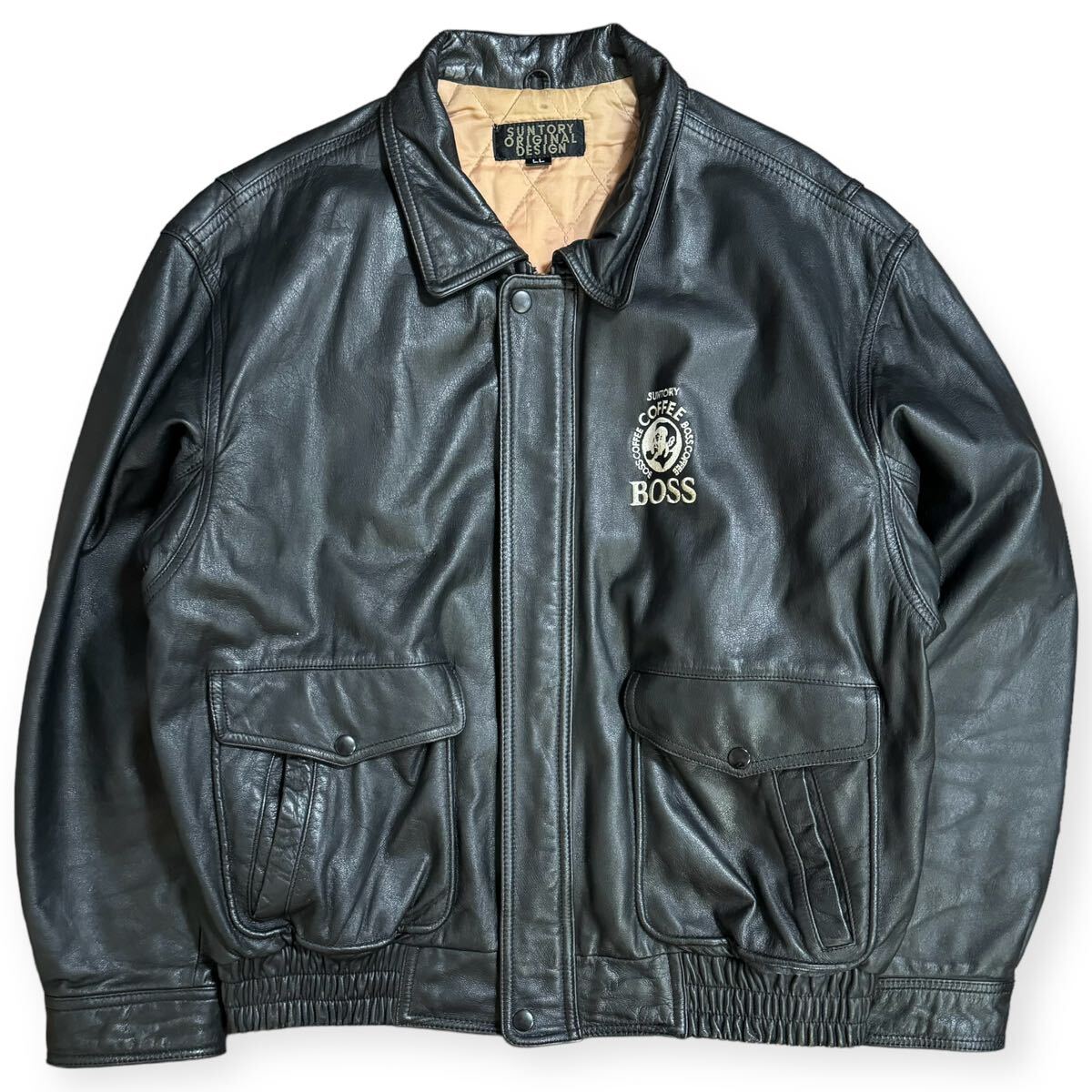 稀少 非売品 SUNTORY BOSS 1994 初代 ボスジャン 90sバックロゴ 稀少 非売品 SUNTORY BOSS 1994 初代 ボスジャン 90sバックロゴ
