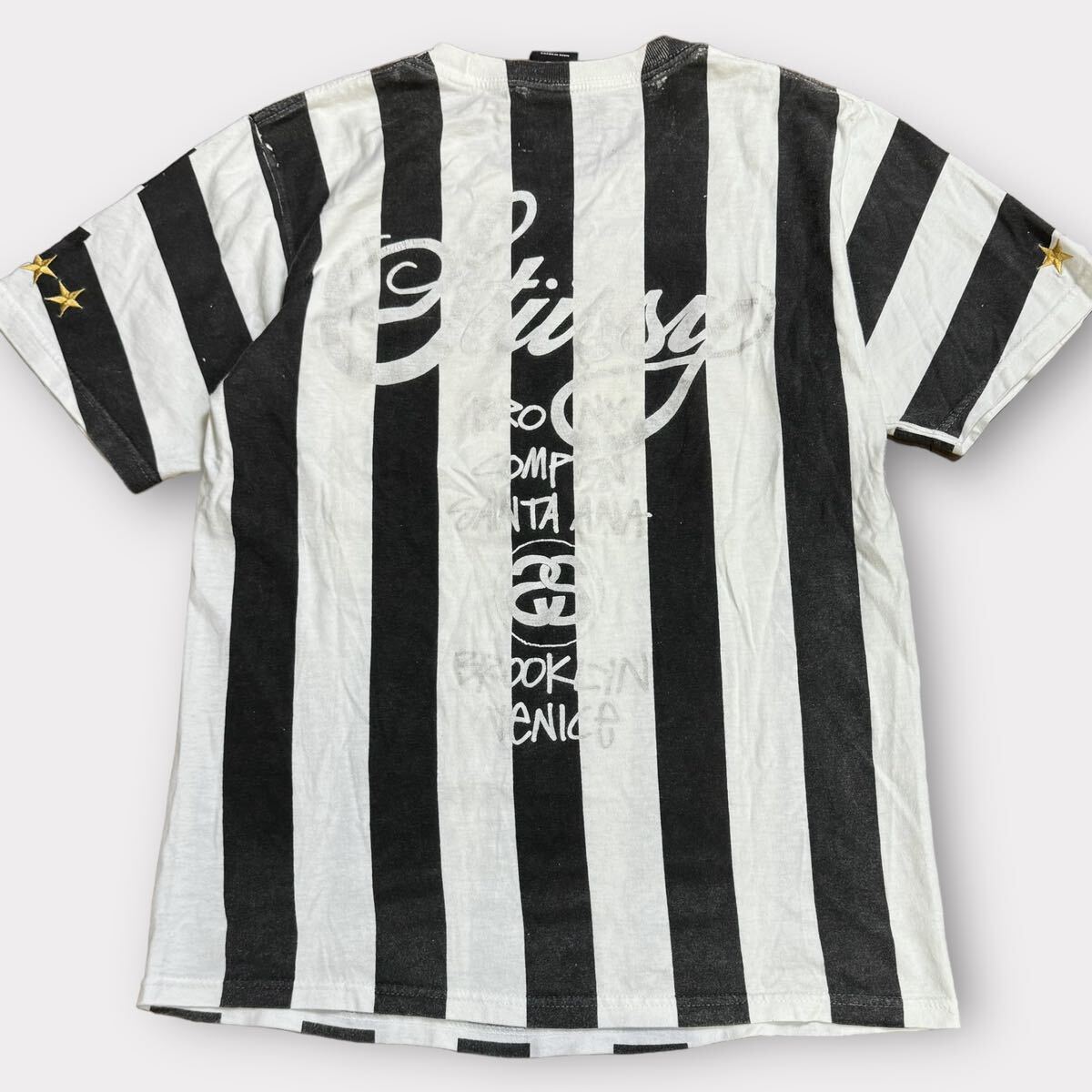 STUSSY Striped World Tour Tee fade size:M