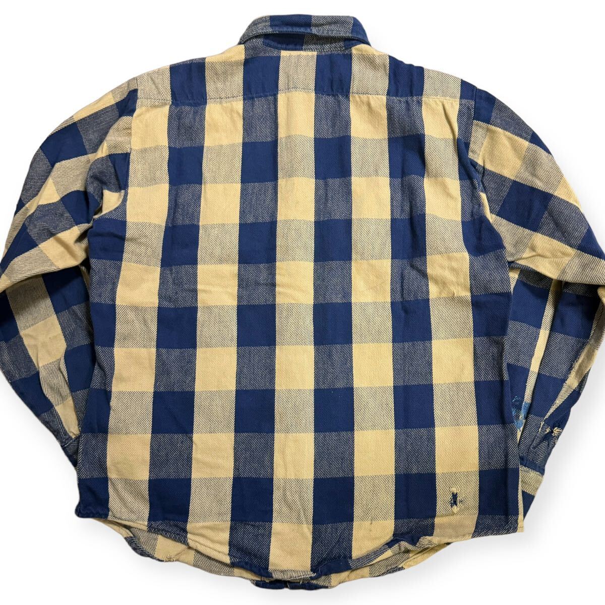 雰囲気系 FIVE BROTHER ビンテージ 70s 80s USA製 ヘビーフランネルシャツ Mサイズ 襤褸 boro ボロ グランジ_画像3