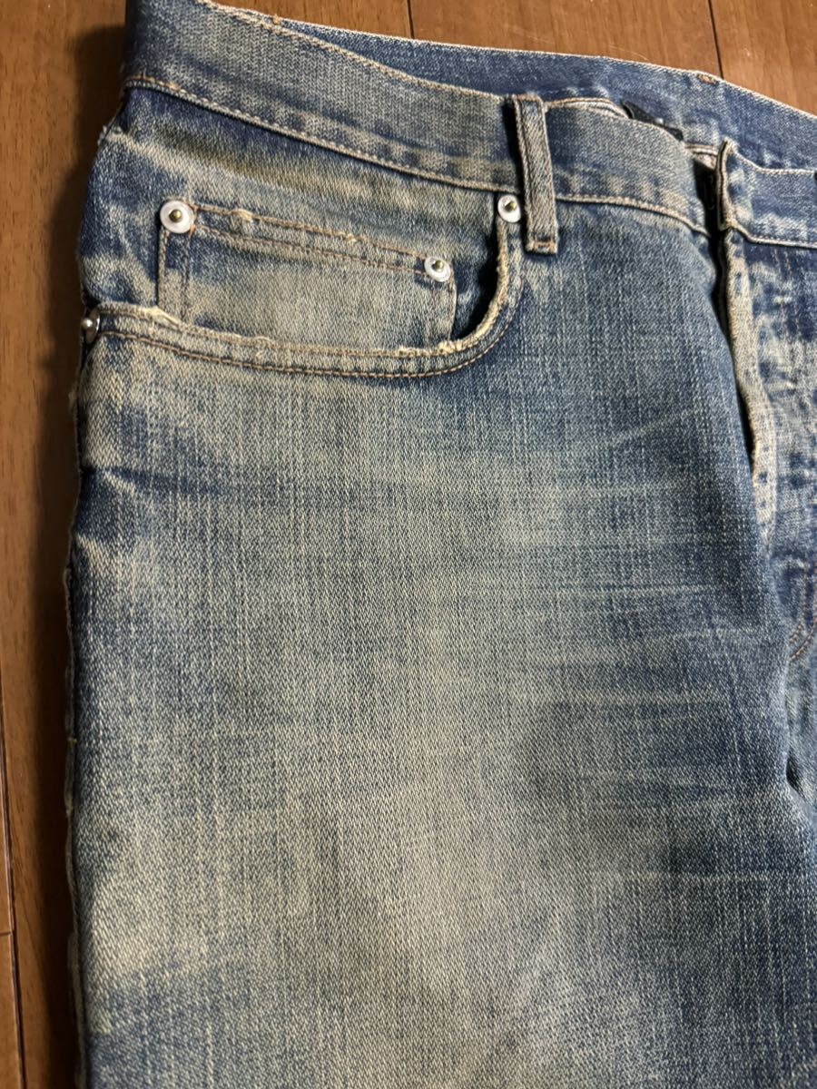名作 Dior HOMME 04AW VICTIM期 錆加工デニム 32インチ ボタン 名作 Dior HOMME 04AW VICTIM期 錆加工デニム 32インチ ボタン