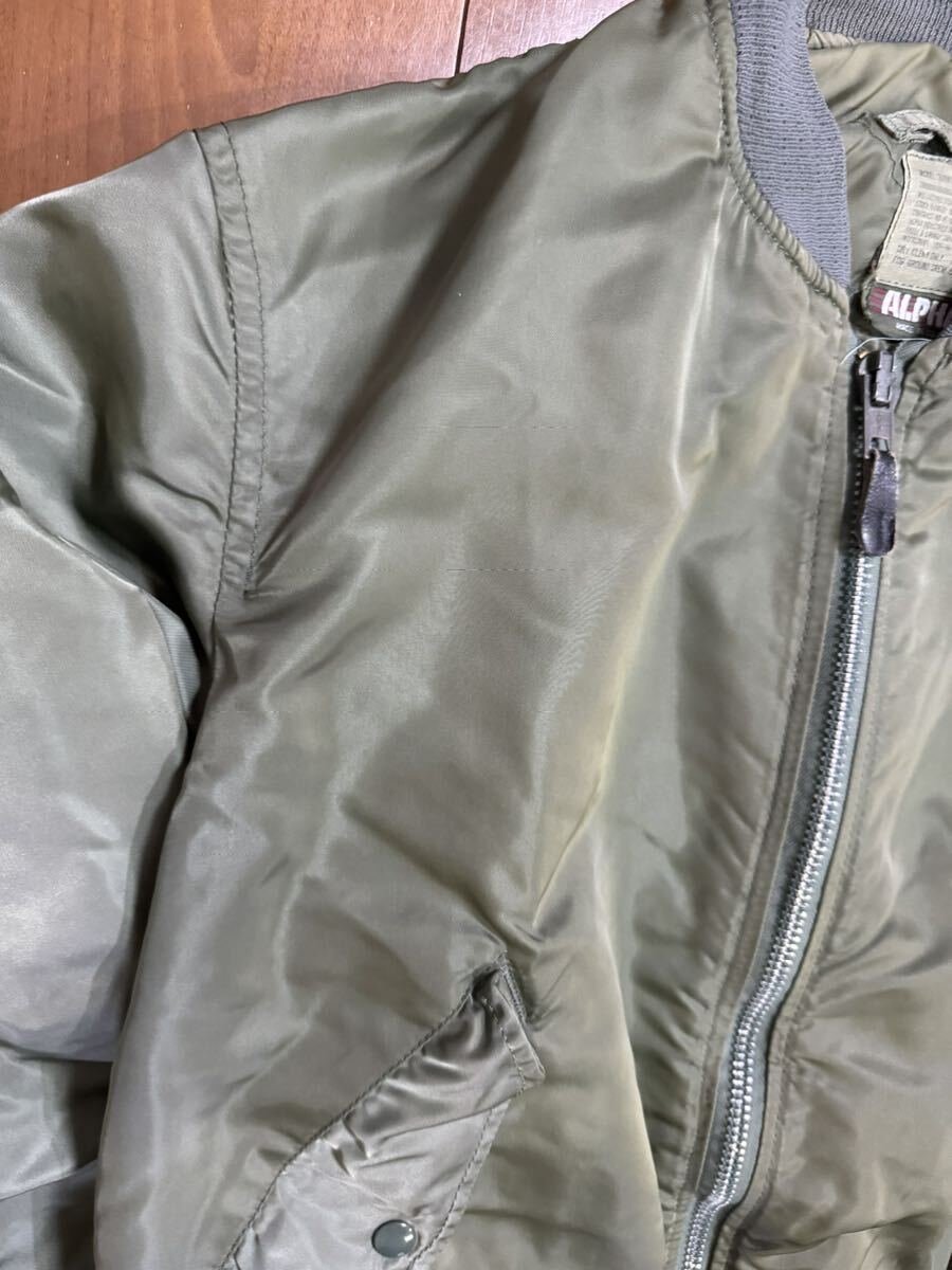 ALPHA INDUSTRIES 米国製 80s 初期 MA-1 三本タグ 民間 フライト ALPHA INDUSTRIES 米国製 80s 初期 MA-1 三本タグ 民間 フライト