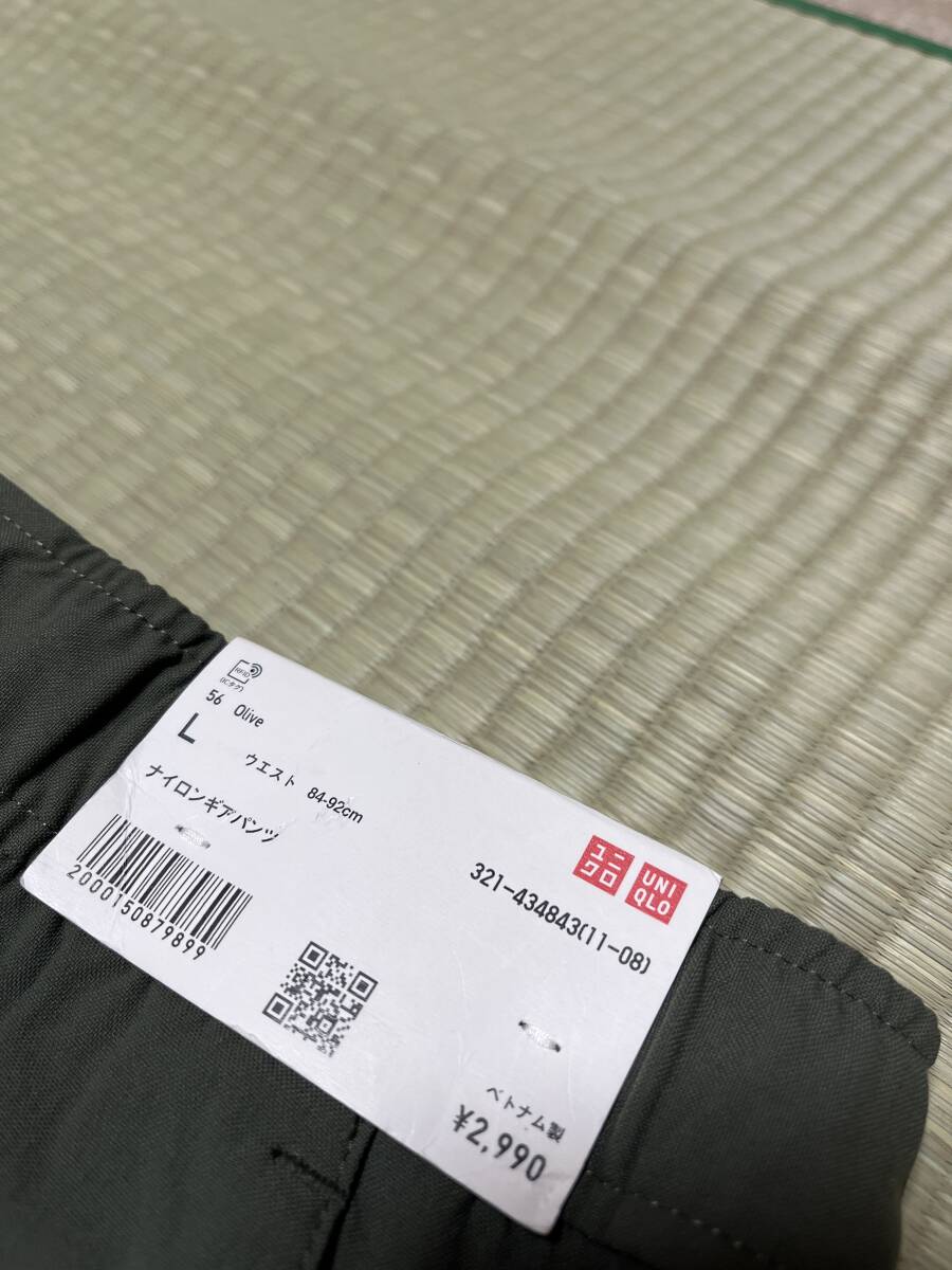 ユニクロ UNIQLO ナイロンギアパンツ 56Olive L 84-92cm 新品未使用 2990円 人気 デザイン 定番 メンズ カジュアル ファッション_画像4