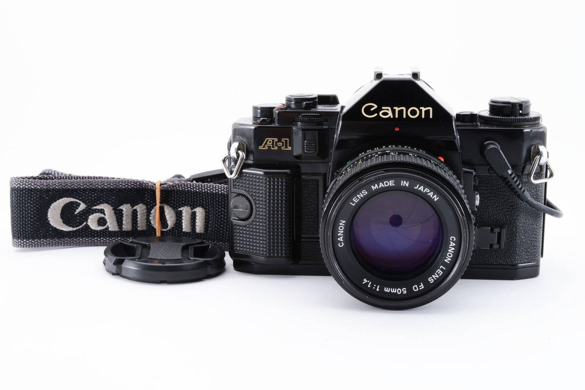 【データバック付/モルト交換済】キャノン Canon A-1 + CANON New FD NFD 50mm f/1.4 レンズ #2040972 _画像1