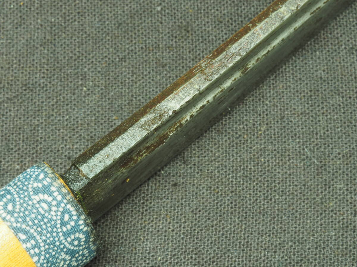⑤ 剣鉈両刃 玉鋼残欠改・和式ナイフ 古民具 大工道具 天然砥石 鉋 小刀 ・の画像10