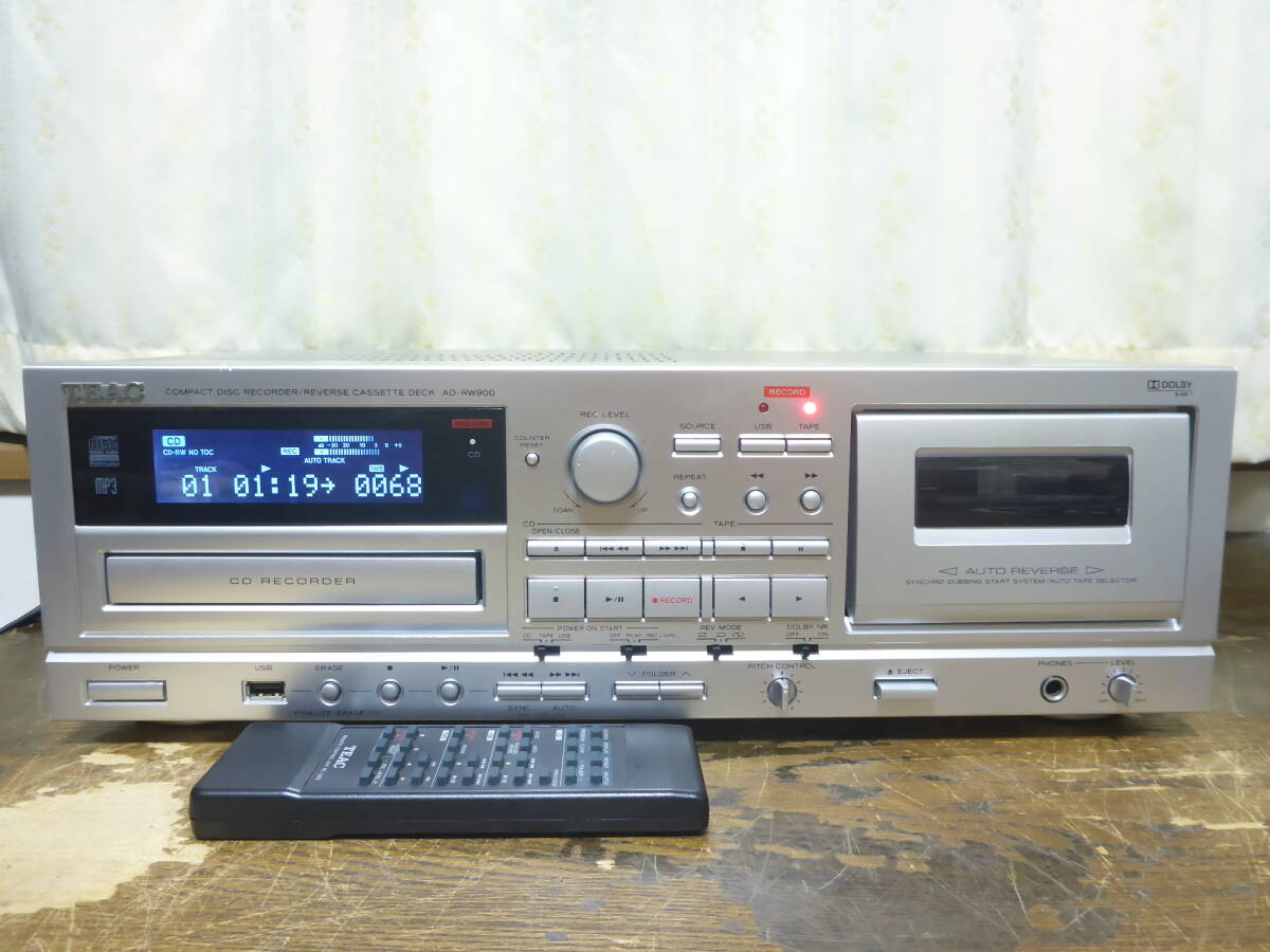 TEAC  AD-RW900 CDカセットレコーダー ティアック Sの画像1