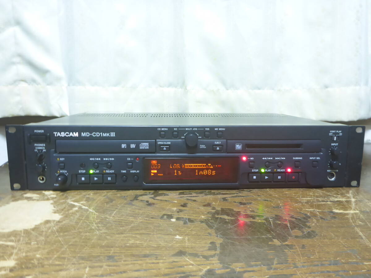 TASCAM　　MD-CD1MKⅢ 業務用CDプレーヤー/MDレコーダー　タスカム_画像1