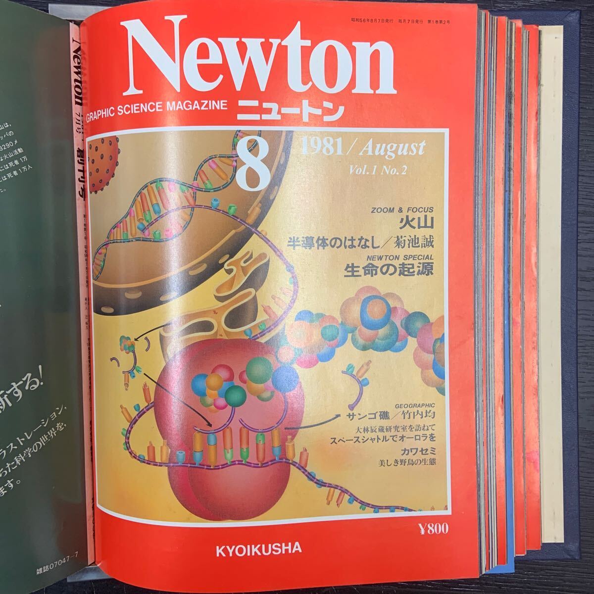 Newton 0号・1981年7月号(創刊号)〜1985年12月号セット/ バインダー、付録付の画像9